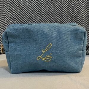 NWOT Lisa Eldridge DENIM COSMETIC POUCH